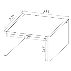 QBox П-перегородка - W980 ST2 Белый платиновый