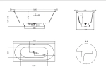 Ванна Salini Ornella AXIS Kit S-Sense 170x75 103513G белая