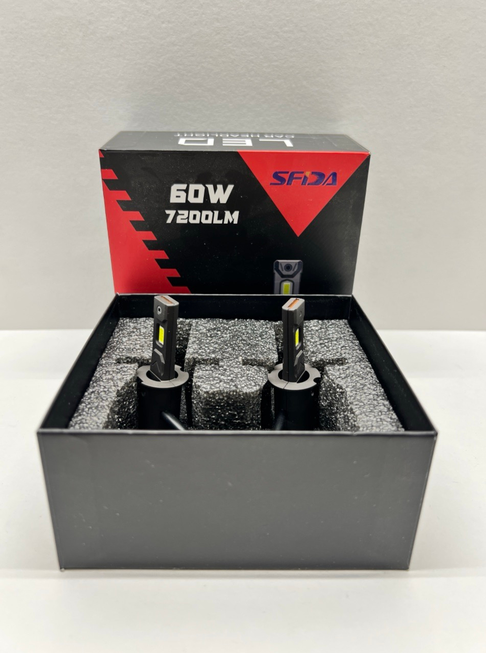 H3 / Автомобильные светодиодные лампы, H3, 120W, 7200 LM, 12 вольт, SFIDA LED V19, Cфида Девятнадцать, TG (2 шт. / комплект)