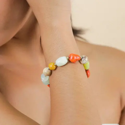 Браслет Nature Bijoux, Tivoli, стрейч, с жадеитом, говлитом, яшмой и тигровым глазом, NB25.2-13-4422