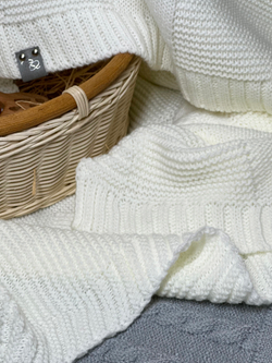 Плед вязаный Сахар RinaAmari, 100*100