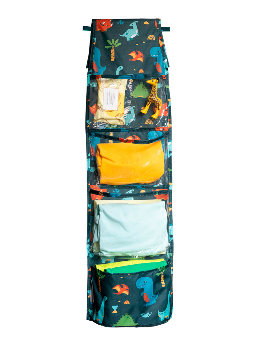 Кармашки для детского сада на липучке. Динозавры принт