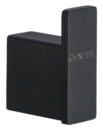 88151-C Одинарный настенный крючок (ЧЕРНЫЙ) GANZER  (20/1шт)