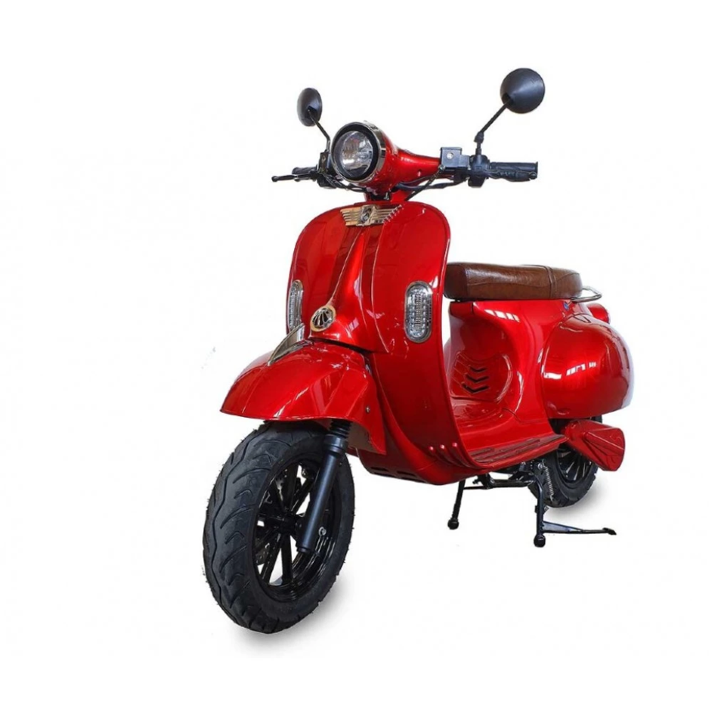 Электроскутер GreenCamel Vespa Style, 72V 3000W R12 быстросъем Красный