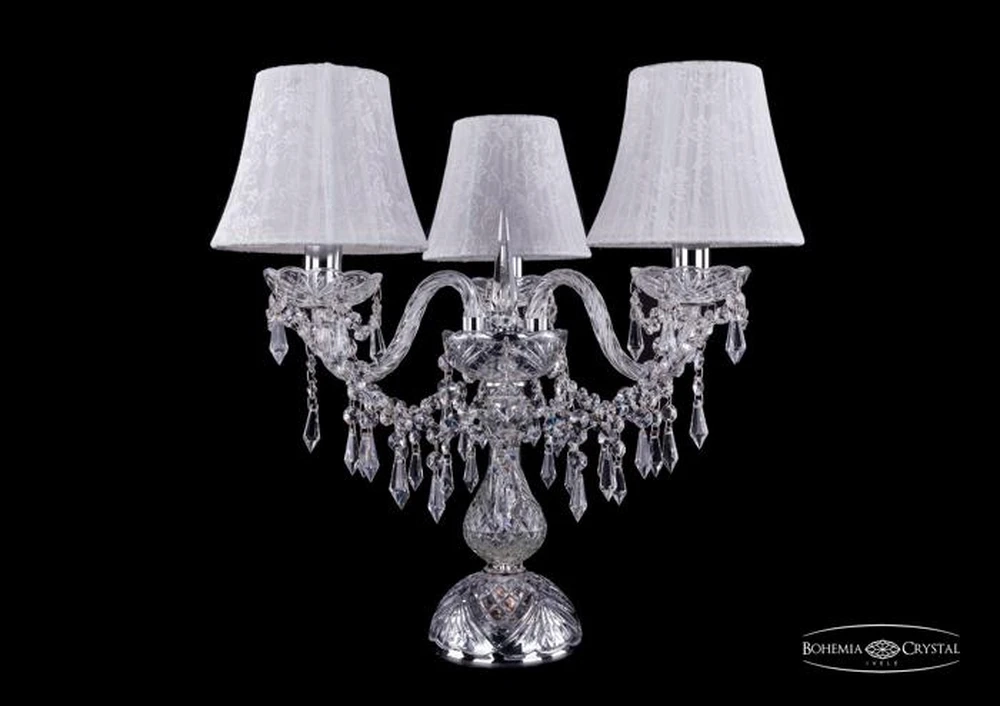 Декоративная настольная лампа Bohemia Ivele 1403L/3/141-39/Ni/SH41-160