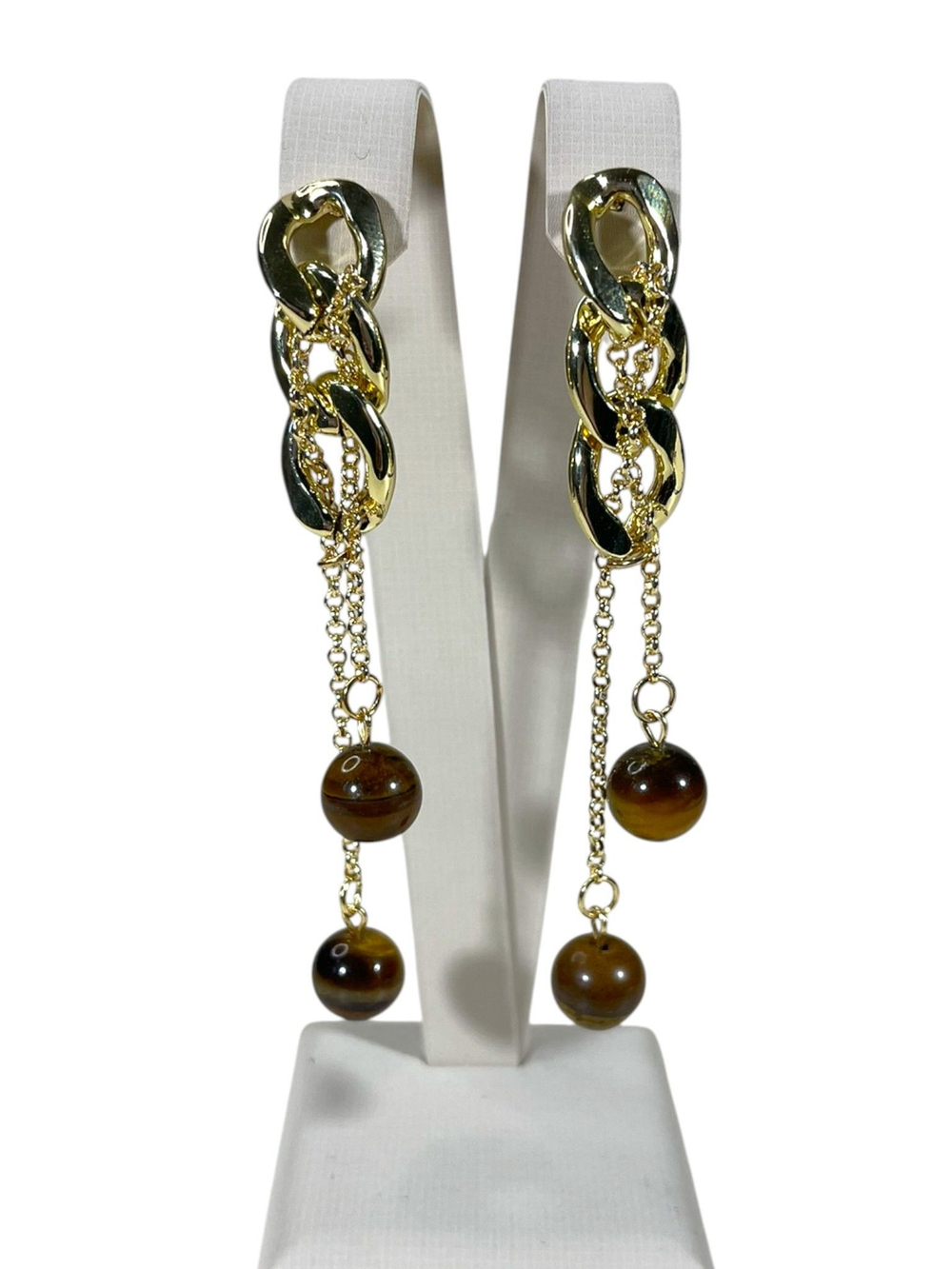 Серьги Цепь с подвесками