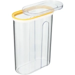 Емкость для сыпучих продуктов с крышкой 1,5л желтый