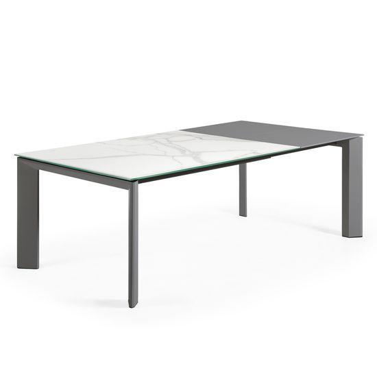 Стол Atta 160 (220) x90 антрацит, керамика