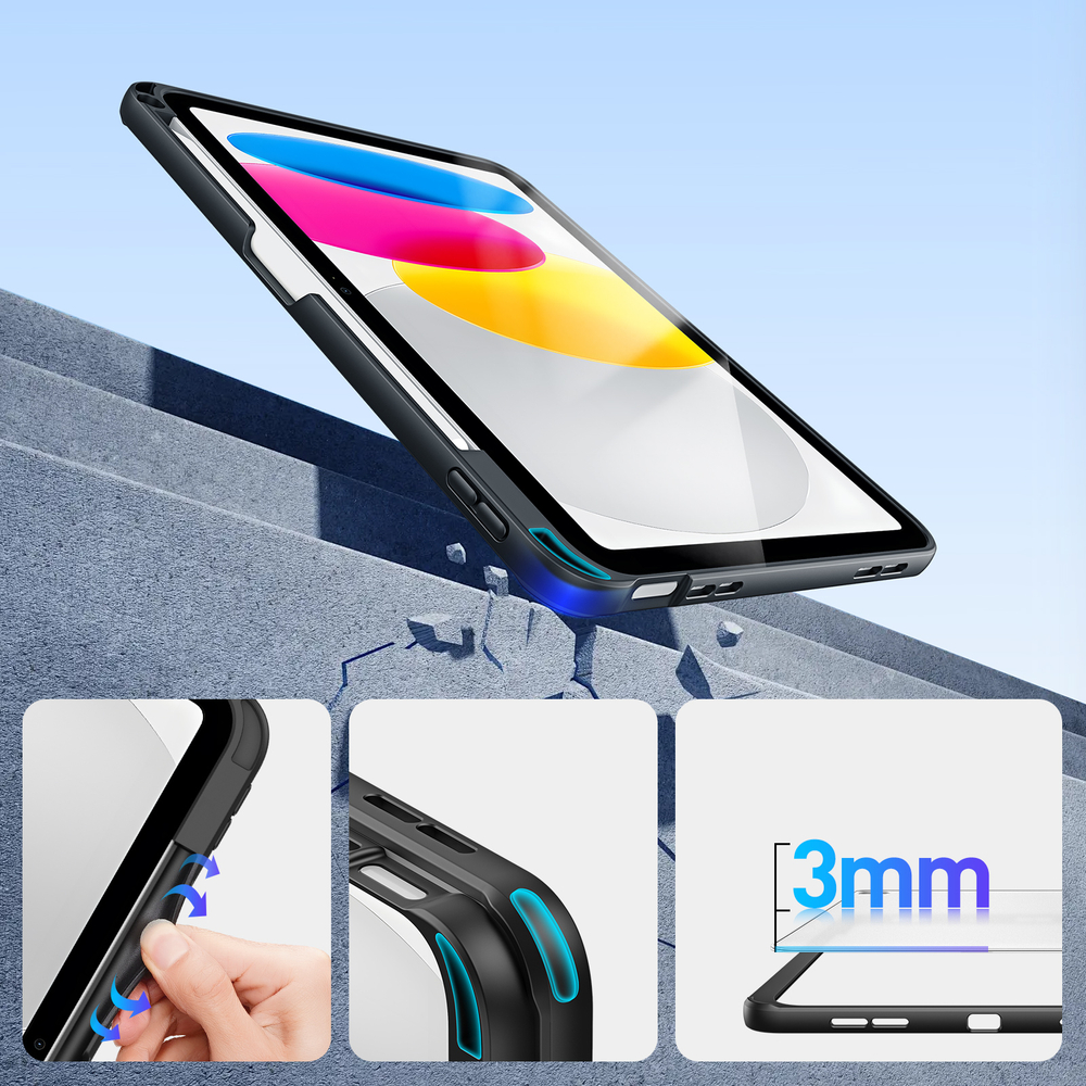 Чехол с многоугольной подставкой для планшета iPad 10 (2022-) и iPad 11 (2025-), серия Axis Series Case от Dux Ducis