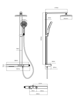 Душевая стойка Vincea Arco VSFS-4AR1MB с изливом, черный матовый