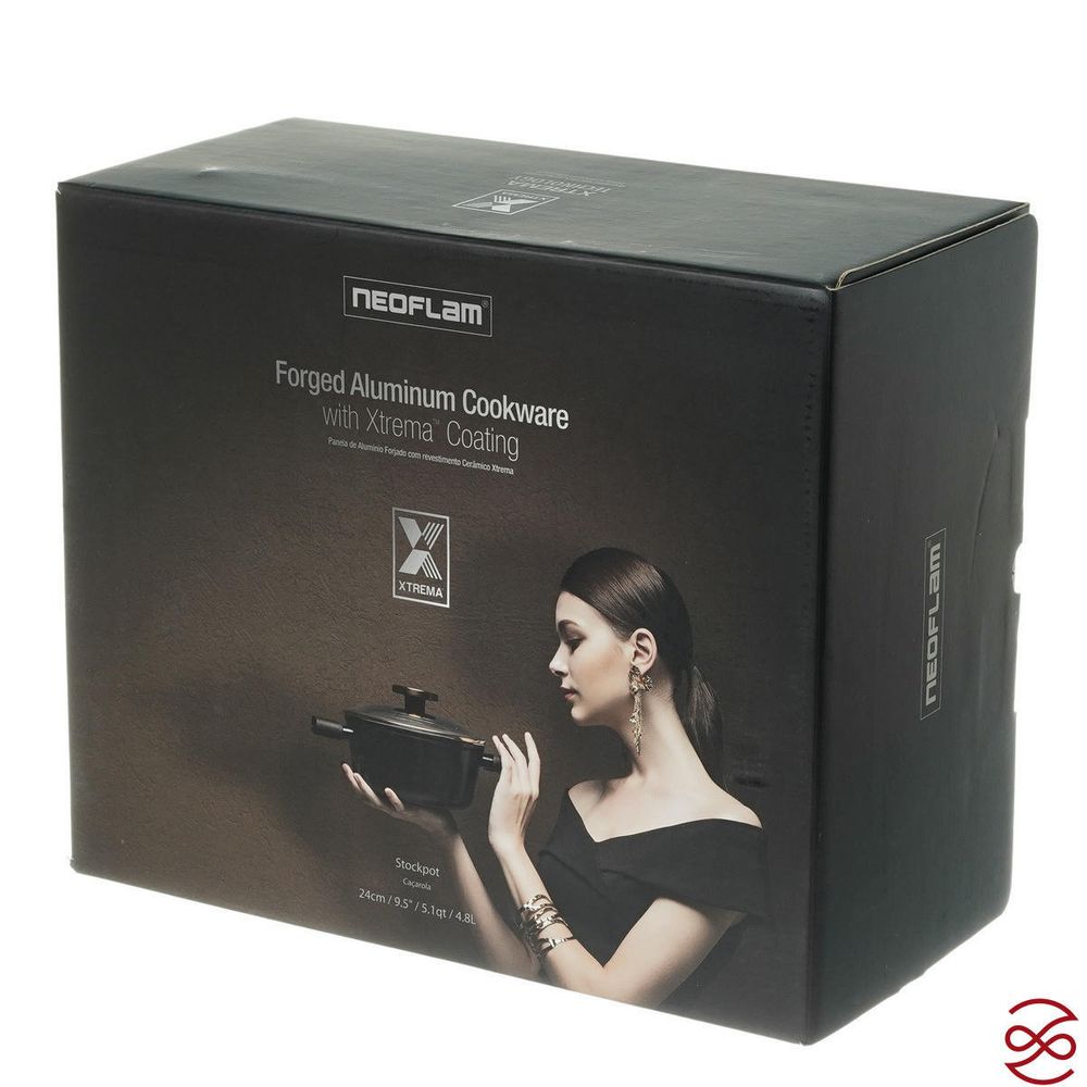 Кастрюля со стеклянной крышкой Neoflam Noblesse 4,8 л, 24 см (индукция)