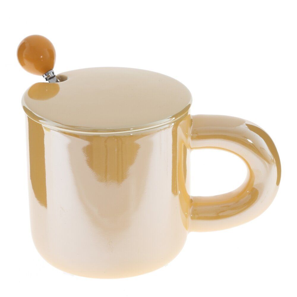 GAEM Кружка с крышкой и ложкой, 300 мл, L14 W9 H11 см, 4в.