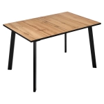 Стол Bradex Home Dublin раскладной 120-160х80х75 Дуб Вотан, чёрные ножки