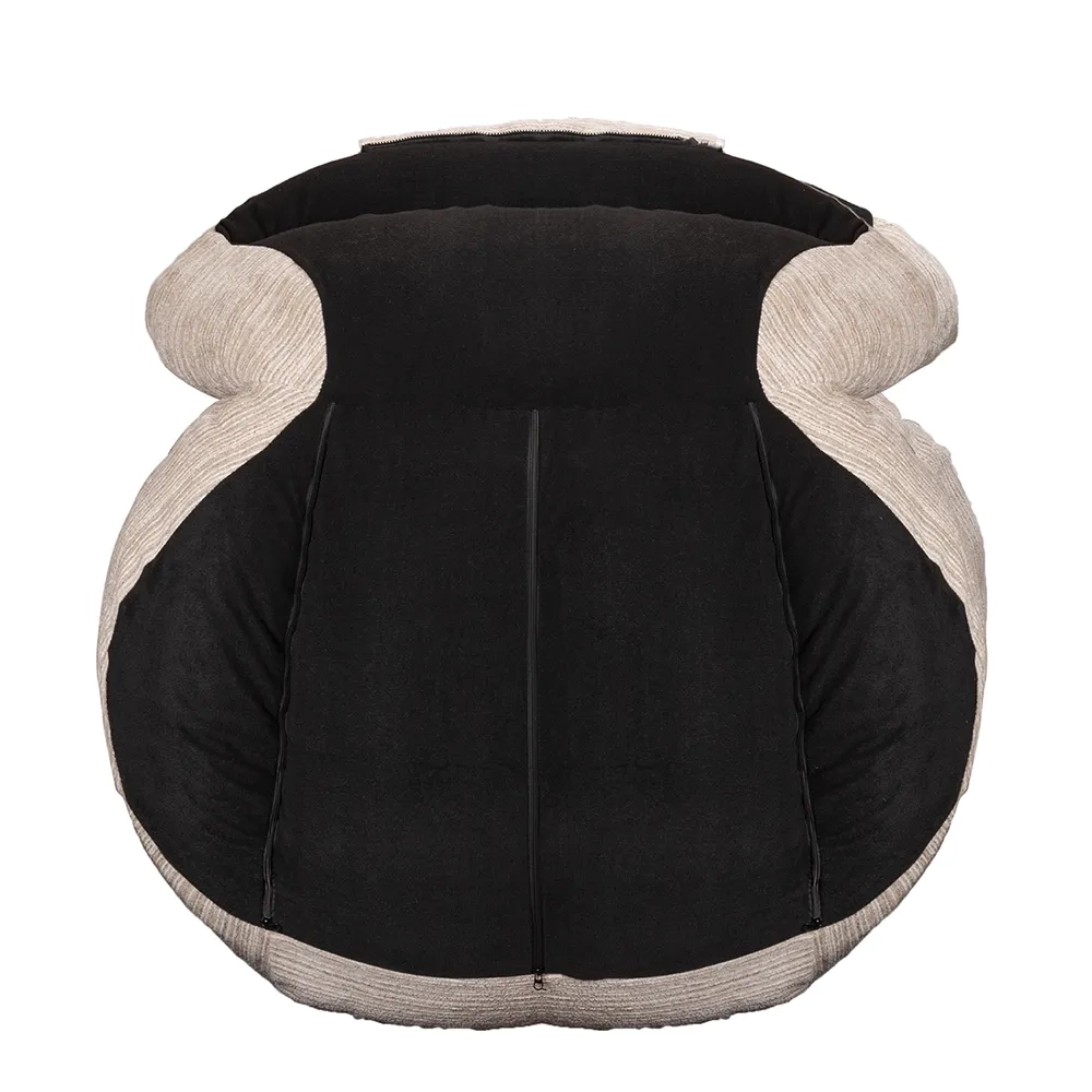 Кресло BLISS серый, экокожа, шенилл