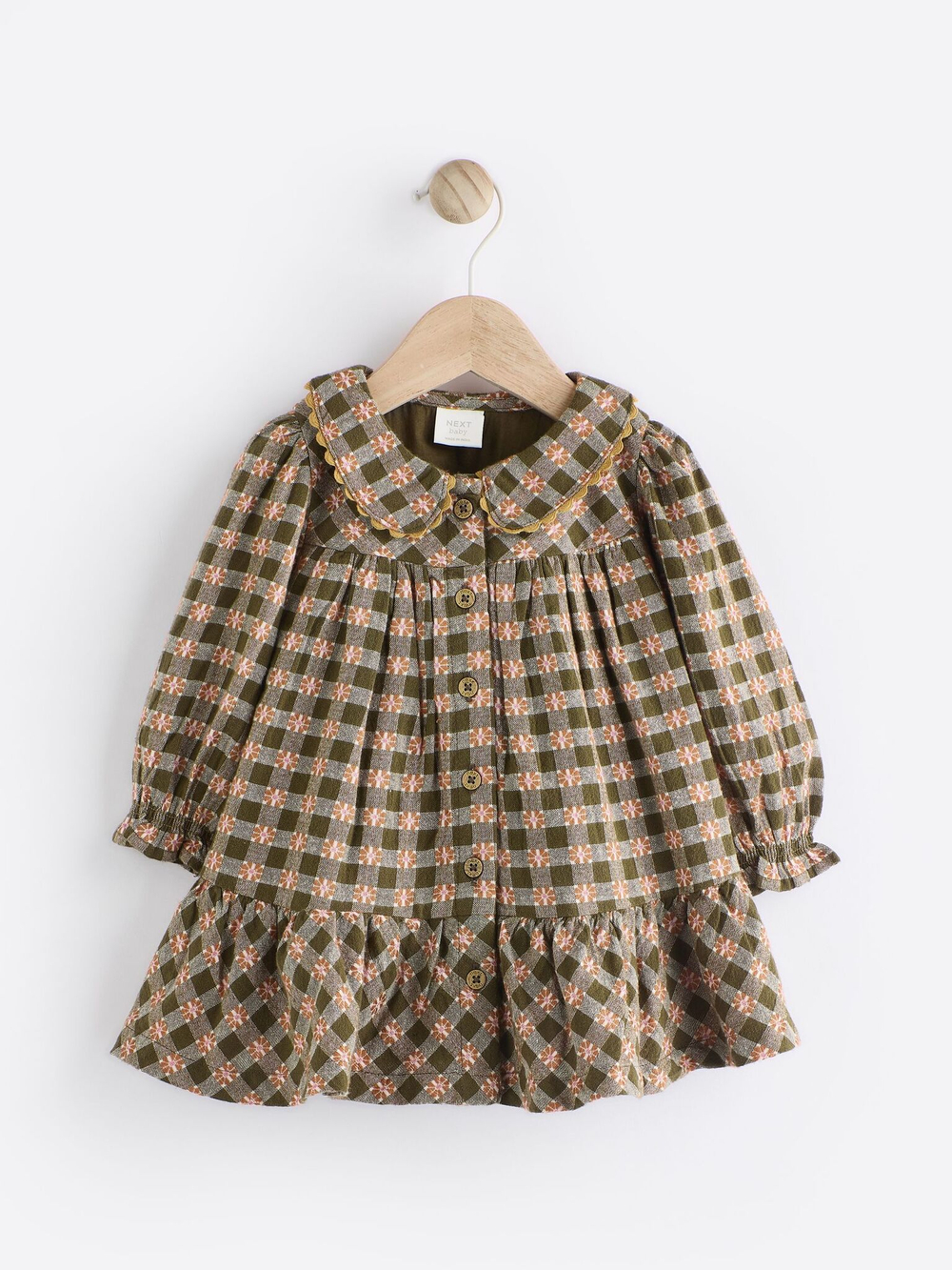 Платье и колготки в комплекте для девочки Next B49-199, Коричневый, Бежевый