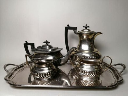 Чайный сервиз на подносе Harrison bros & Howson, Англия. Шеффилд