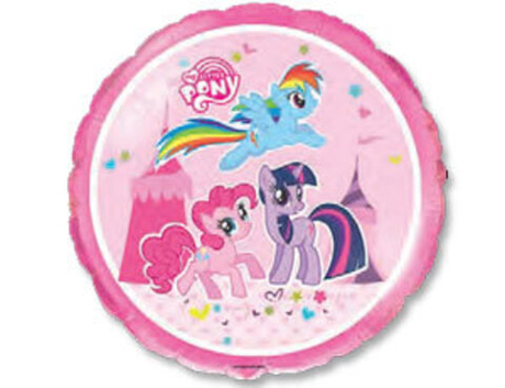 Шар фольга 45см. Пони на прогулке. Милая пони