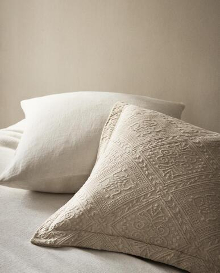 Zara Home наволочка декоративная из хлопка, бежевый · 1162/007