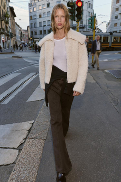 ZARА КАРДИГАН ИЗ БУКЛЕ, ЭКРЮ