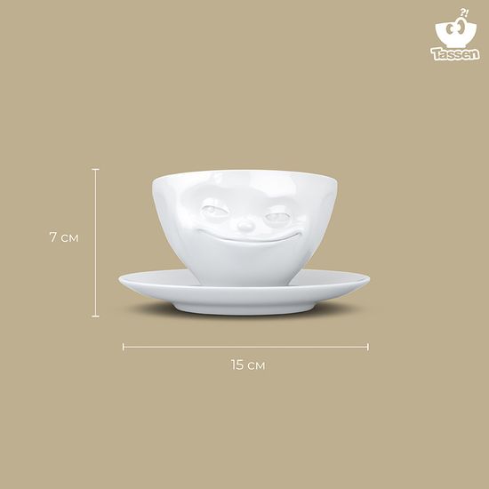 Чайная пара grinning, 200 мл, белая