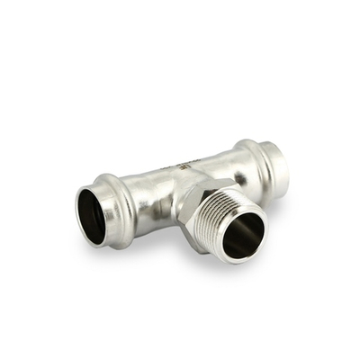 Тройник пресс-Н 22 х 3/4" х 22, нержавеющая сталь