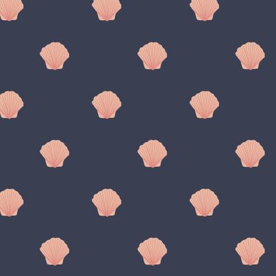 Ракушка на тёмно-синем фоне