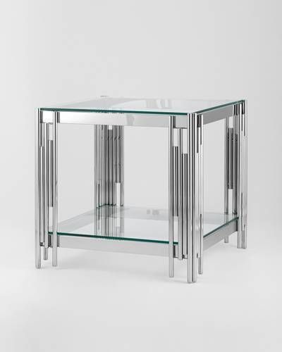 Журнальный столик 55*55 ГЭТСБИ серебро