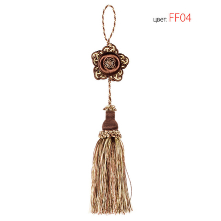 Розетка с кисточкой Modern Trimmings арт. Giati col. FF04 (высота кисти 15 см)