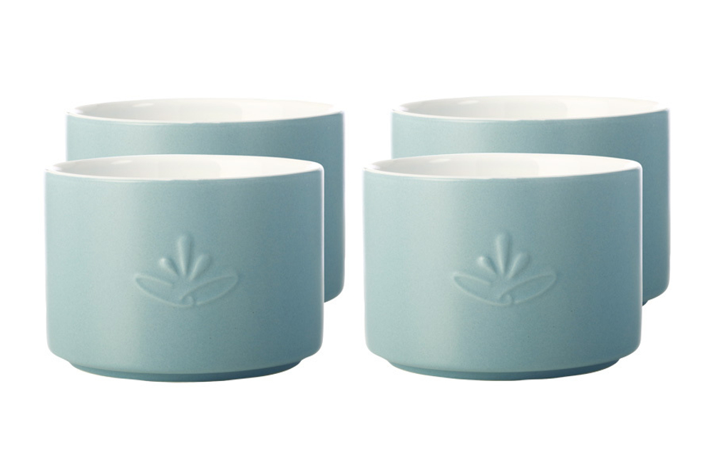 Набор рамекинов 4шт 10см Casa Domani Moderna серо-голубой