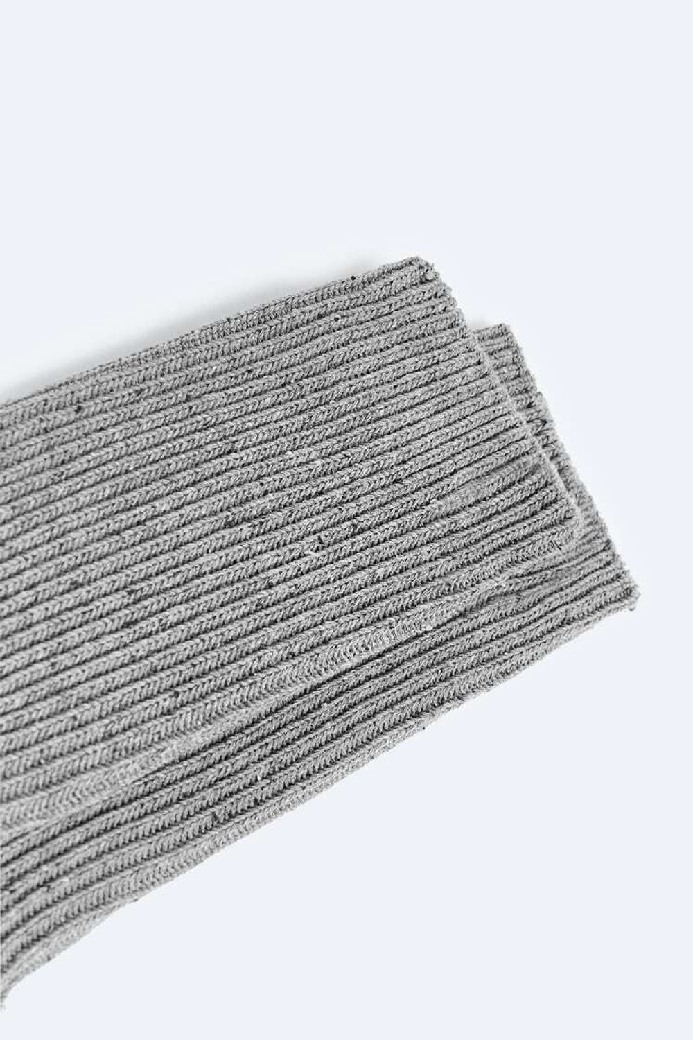 ZARA НОСКИ ИЗ РЕЛЬЕФНОЙ ДВУХЦВЕТНОЙ ТКАНИ, СЕРЫЙ