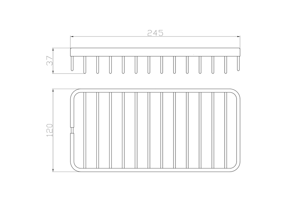 Полка для ванной WONZON & WOGHAND, Хром (WW-4101)
