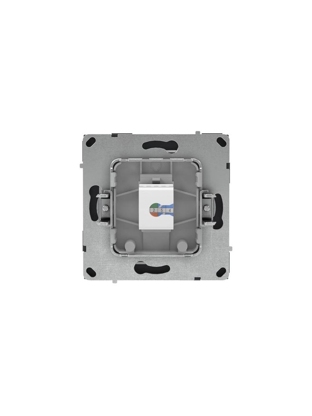 Розетка компьютерная 1-м KANT RJ45 кат.5E без шторки черн. уголь DKC 7012663