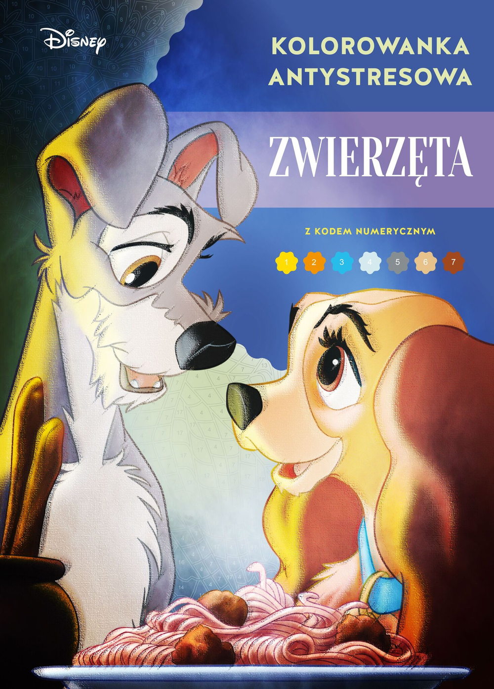 Раскраска по номерам Coloriages mystres Disney - официальное польское издание. Животные. Дисней