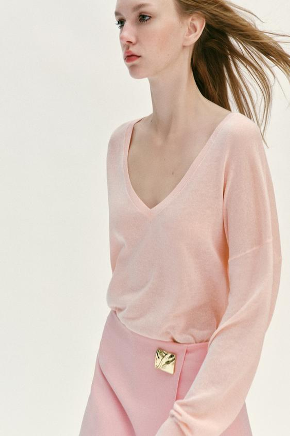 ZARA ЮБКА-ШОРТЫ АСИММЕТРИЧНЫЕ С АППЛИКАЦИЕЙ, РОЗОВЫЙ