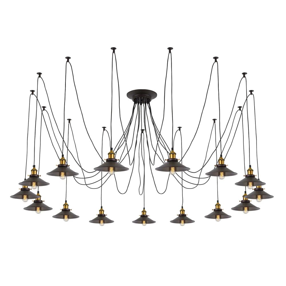 Citilux Эдисон CL451151 Люстра паук Венге Бронза