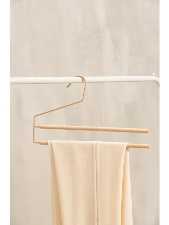 Вешалка для брюк и юбок SAVANNA Wood, 2 перекладины, 36×21,5×1,1 см, цвет розовый