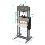NORDBERG (N3621AL) Пресс гидравлический с пневмоприводом 20 т, разборная рама