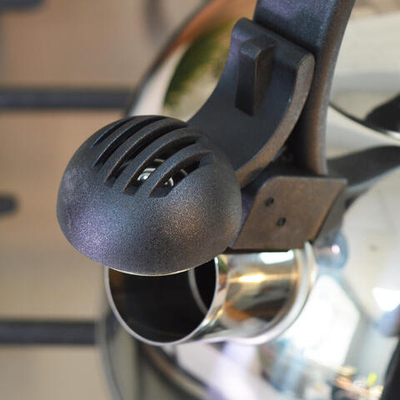 Чайник 2,5л нерж со свистком, с черной бакелитовой ручкой