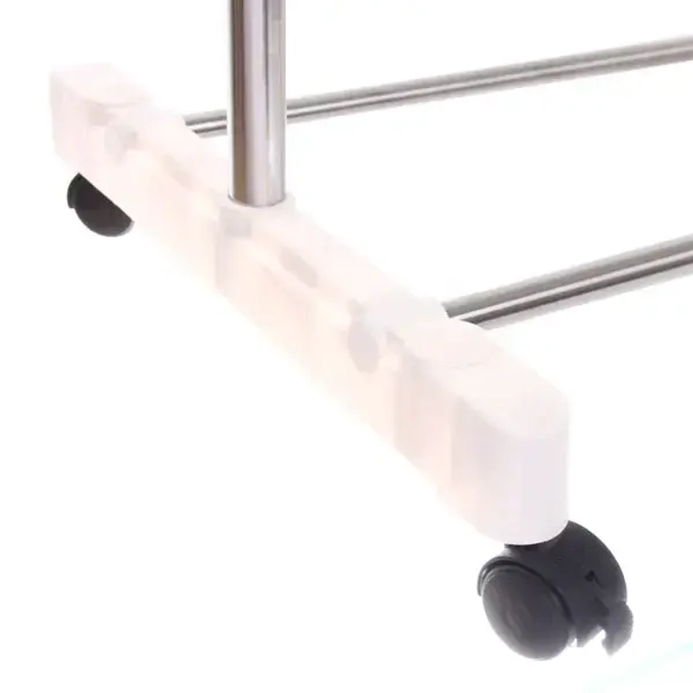 Вешалка напольная широкая на колесиках 150х43х165