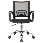 Кресло оператора Helmi HL-M95 R (695) "Airy", СН, спинка сетка черная/сиденье ткань TW черная, пиастра