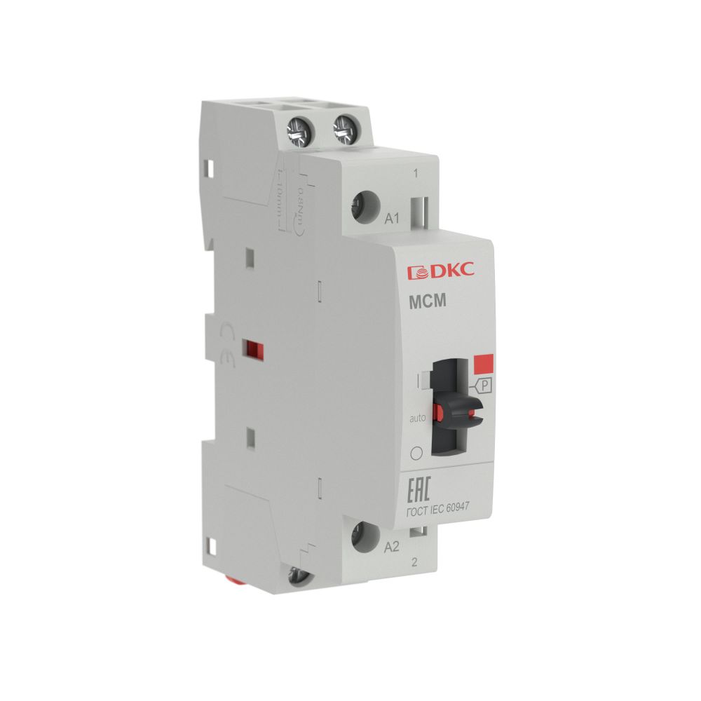 Контактор модульный YON max типа MCМ с ручным управлением, 2P, 25A, 24В DC, 2НО