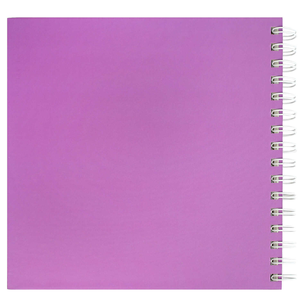 Альбом для рисования (Скетчпад) 210х210 мм, 40 л, блок - белый офсет 160 г/м², арт. 70190 КОТ И ЛАВАНДА /обложка полноцветная печать, твёрдый переплёт на гребне, матовая ламинация, УФ-лак выборочный /