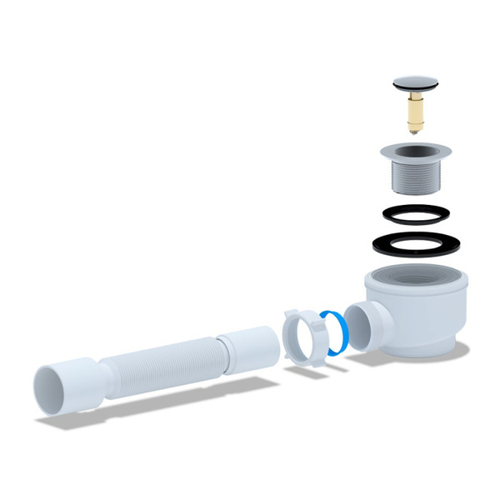 Сифон для душ.поддона 50*40 Click-Clack Ani Е415C АНИ пласт