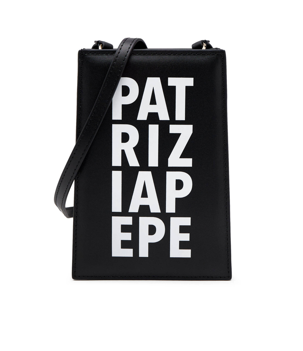 Кожаная сумка для телефона Patrizia Pepe - черный(8B0052 L100)
