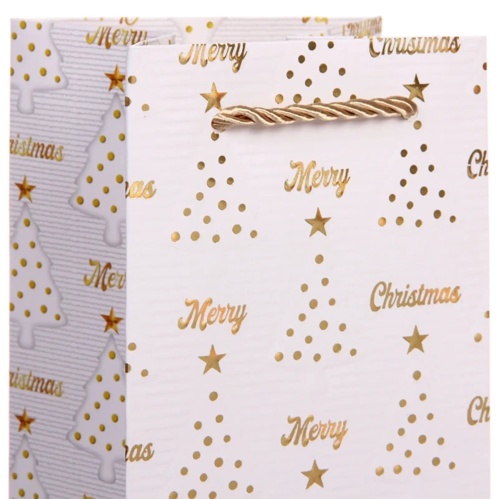 Пакет под бутылку «Волшебная елочка» 11*38*11 см, микс