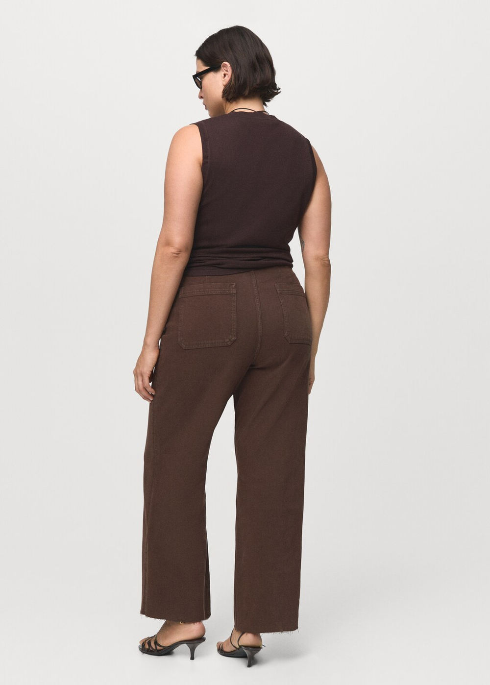 Джинсы-кюлоты Catherin с высокой талией