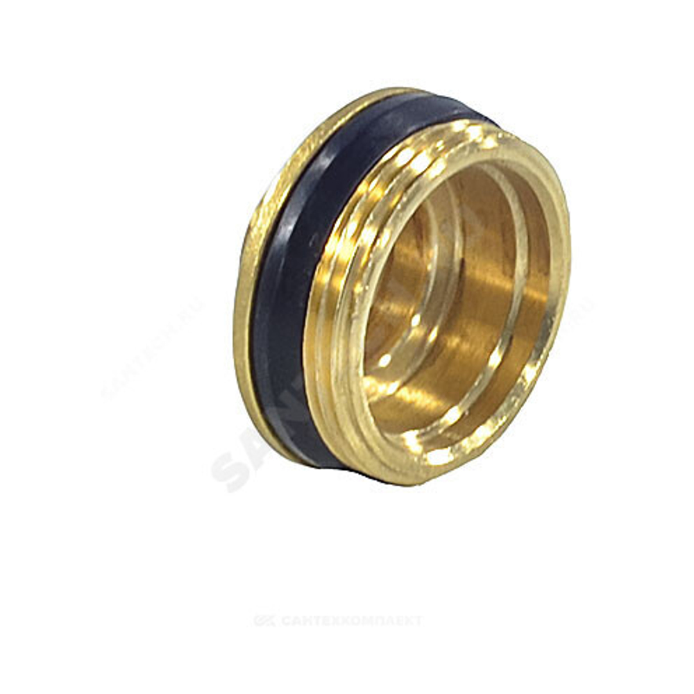 Пробка латунь 3/4" НР с герметичной прокладкой для коллектора R592D Giacomini R592DY004