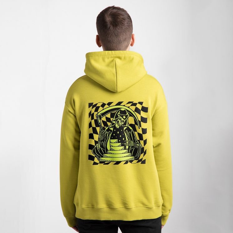 Худи ГОРЕ В НИКУДА, лайм