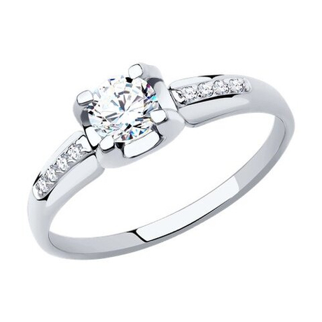 Кольцо из золота с фианитами