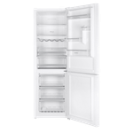 Двухкамерный холодильник MAUNFELD MFF185NFW No Frost с фасадом из белого стекла